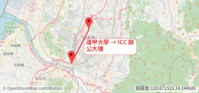 Line OSM snapshot example